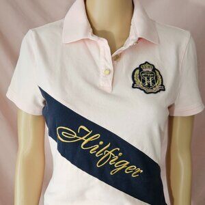 Tommy Hilfiger Pink and Navy Polo.